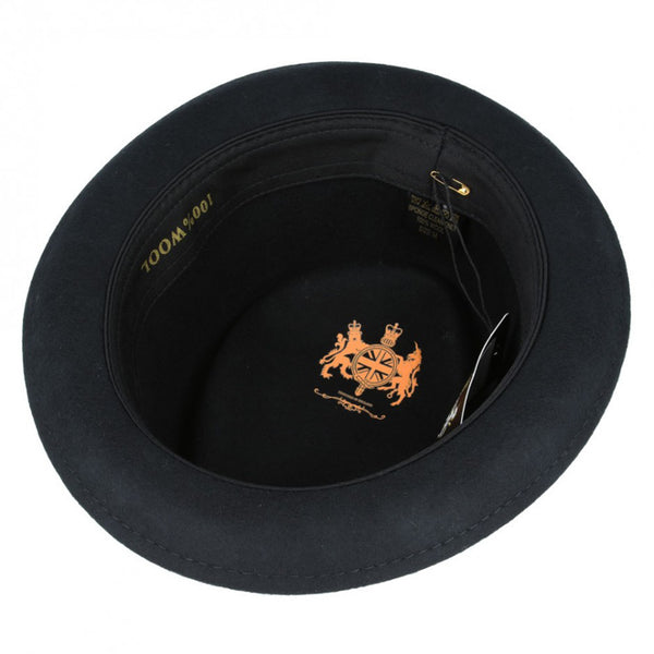 The Hat Shop Maz Diamond Pork Pie black