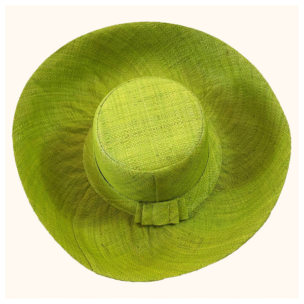 Ladies Raffia Mimosa Summer Hats Lime
