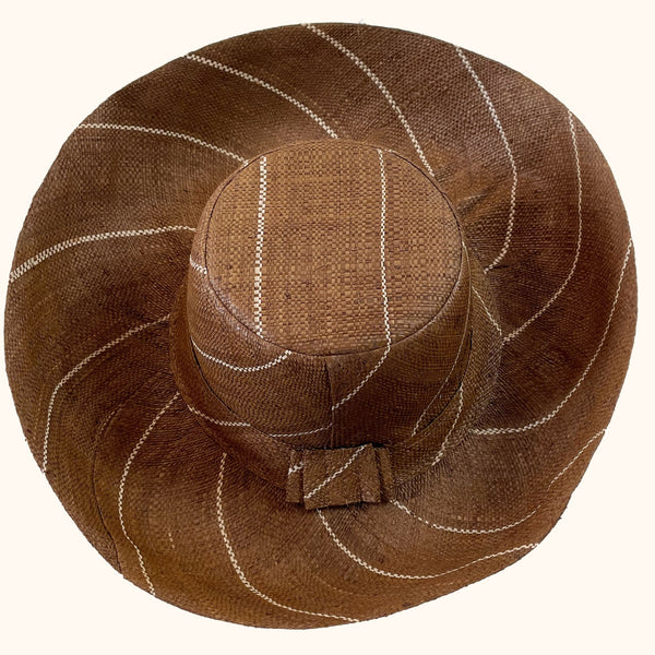 Ladies Raffia Mimosa Summer Hats Cinnamon