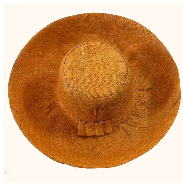 Ladies Raffia Mimosa Summer Hats Saffron