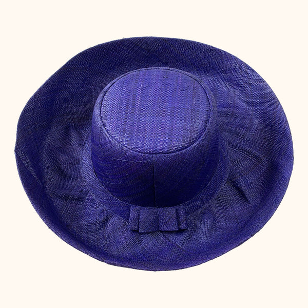 Ladies Raffia Mimosa Summer Hats Navy