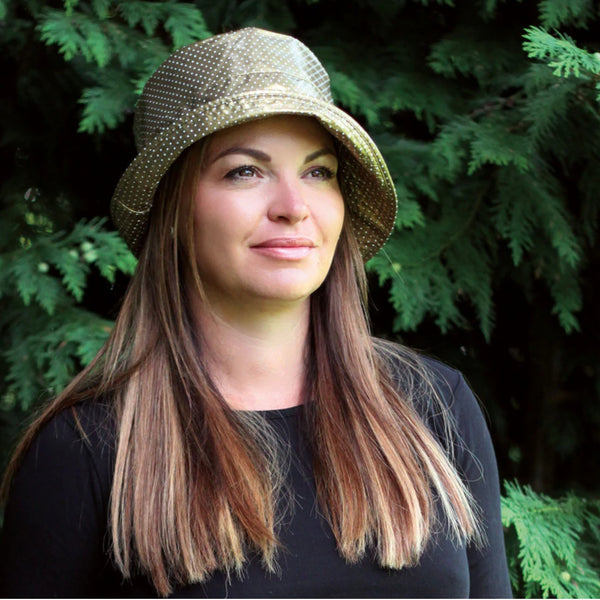 Proppa Toppa Waterproof Packable Spotty Hat Lifestyle