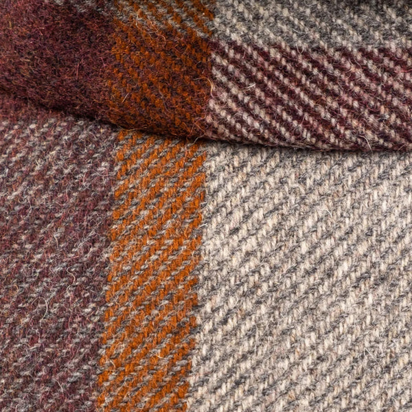 The Hat Shop Ladies Proppa Toppa Checked Wool Baker Boy Cap Rust