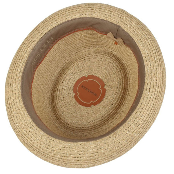 The Hat Shop Stetson Robstown Toyo Pork Pie Summer Hat 'Natural'