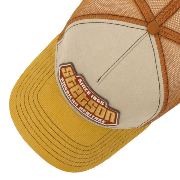 The Hat Shop Stetson Since 1865 Brickstone Trucker Cap 'Beige-Rust'