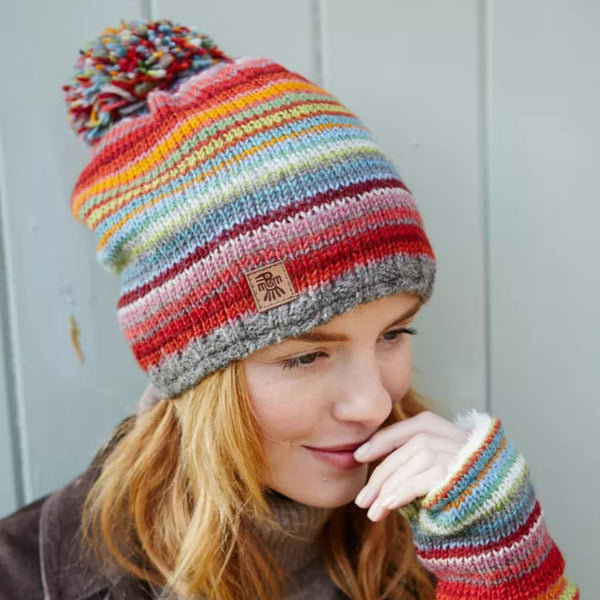 The Hat Shop Ladies Pachamama Seville Bobble Beanie Hat