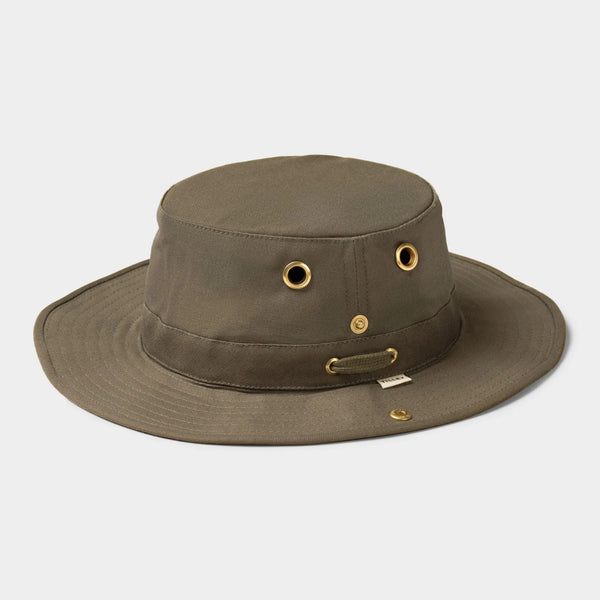 The Hat Shop Tilley T3 Cotton Duck Sun Hat 'Olive' UPF50+