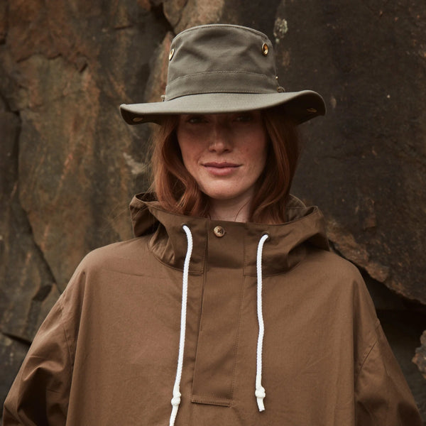 The Hat Shop Tilley T3 Cotton Duck Sun Hat 'Olive' UPF50+ Lifestyle