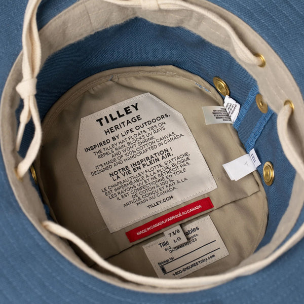 Tilley T3 Cotton Duck Sun Hat Denim Blue 'UPF50+'