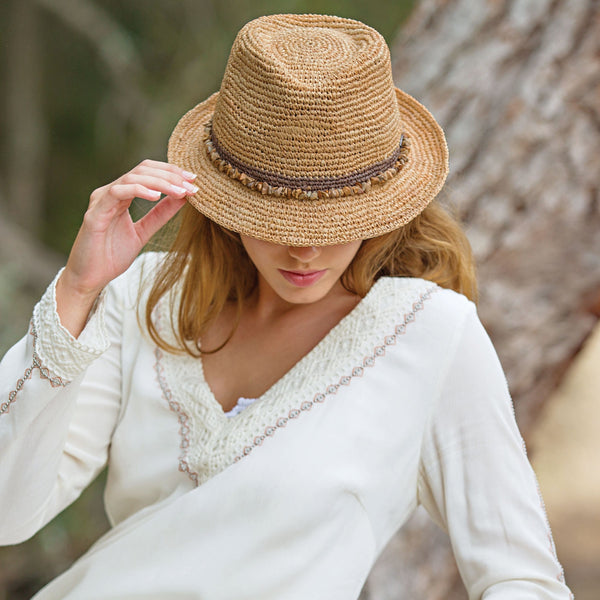 The Hat Shop Ladies Wallaroo 'Tahiti' Raffia Sun Hat Lifestyle