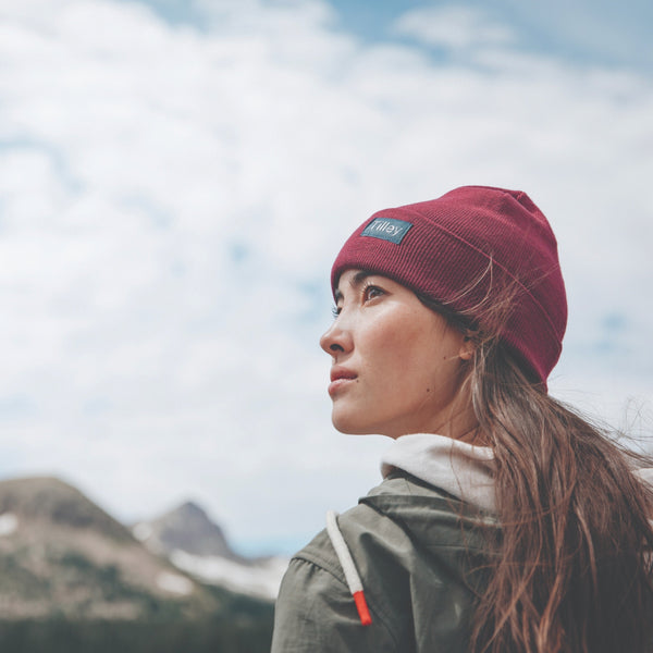 The Hat Shop Salisbury Tilley Extra Fine Merino Wool Beanie Burgundy