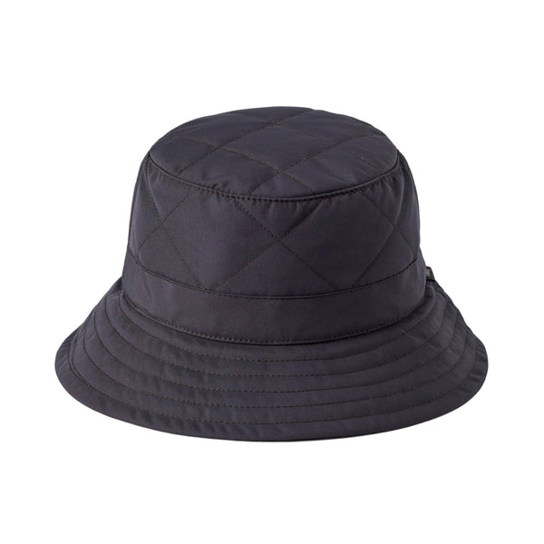 The Hat Shop Tilley Quilted Bucket Hat Black