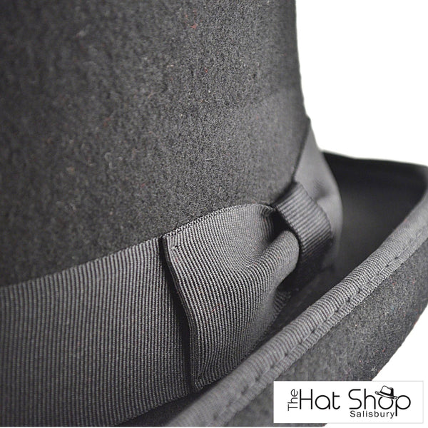 The Hat Shop Wool Top Hat Black