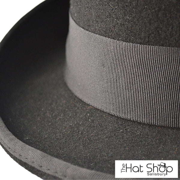 The Hat Shop Wool Top Hat Black