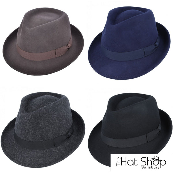 The Hat Shop Wool Felt Trilbys