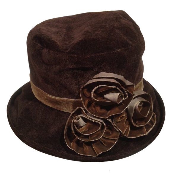 The Hat Shop Ladies Peak & Brim 'Verity' Waterproof Hat Brown
