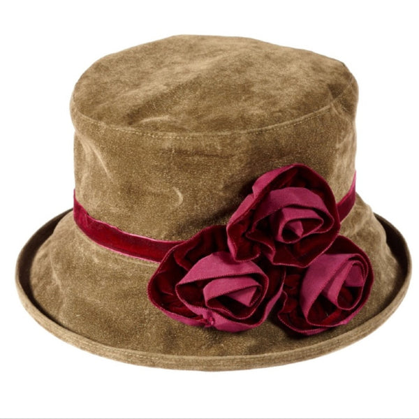 The Hat Shop Ladies Peak & Brim 'Verity' Waterproof Hat Olive