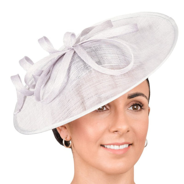 The Hat Shop Sinamay Large Disc Flower & Twist Quartz