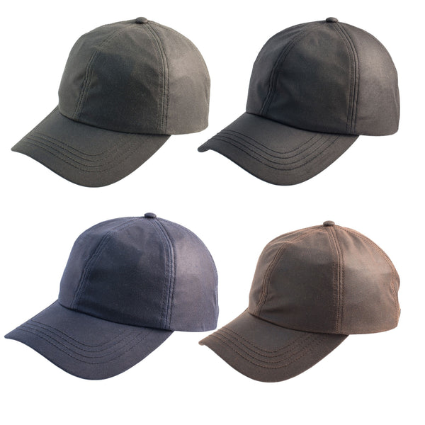 The Hat Shop British Wax Cotton Water Resistant Baseball Cap