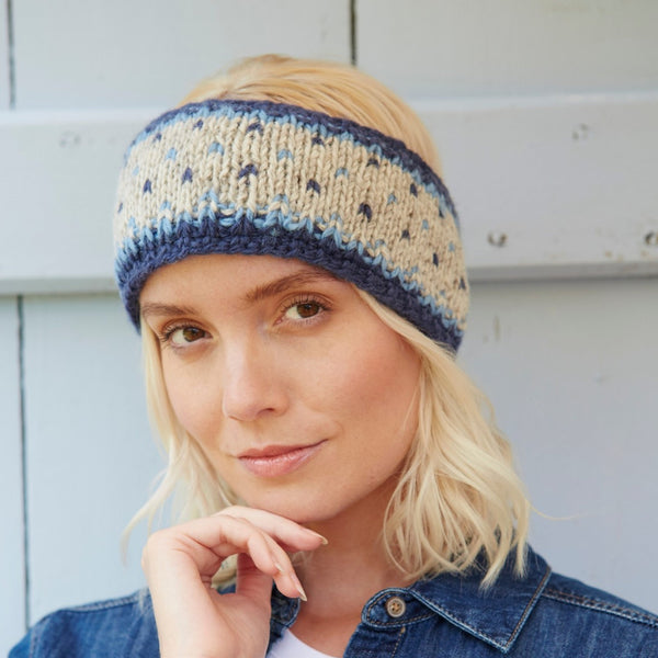 The Hat Shop Pachamama Bantry Bay Wool Headband Blue