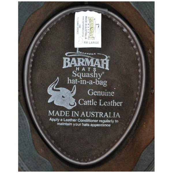 The Hat Shop Barmah Leather Bronco Hat Black