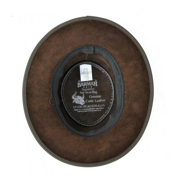 The Hat Shop Barmah Leather Kangaroo hat, brown