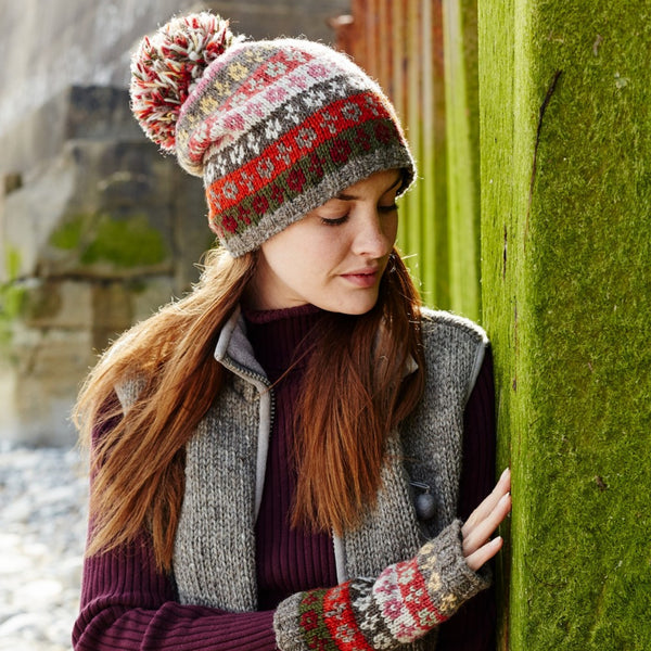 The Hat Shop Pachamama Bloomsbury Wool Bobble Beanie Hat Warm