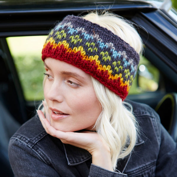 The Hat Shop Pachamama Clifden Wool Headband Charcoal