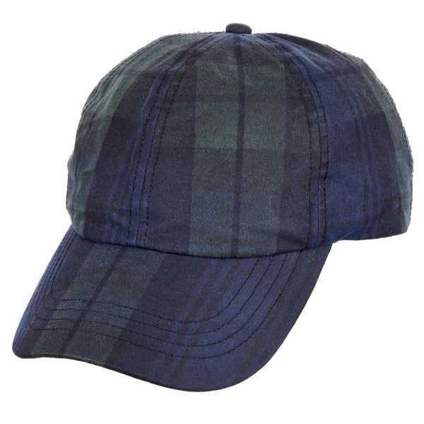 Heather 'Ewan' British Wax Cotton Baseball Cap Blackwatch