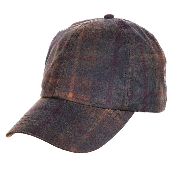 Heather 'Ewan' British Wax Cotton Baseball Cap Hunter