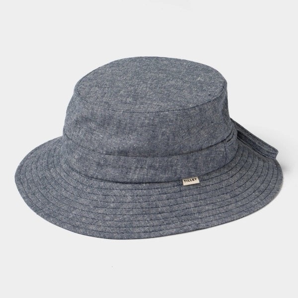 The Hat Shop Ladies Tilley Mash Up Bucket Sun Hat UPF50+ Navy Marine