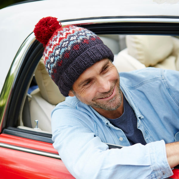 The Hat Shop Pachamama Clifden Wool Bobble Beanie Hat Red