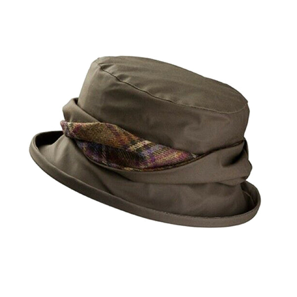 The Hat Shop Olney Ladies Emma Wax & Twist weatherproof Hat Olive