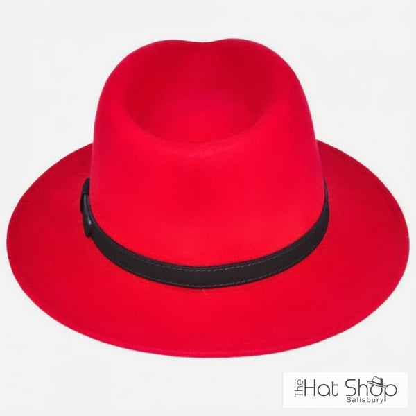 The Hat Shop Maz Red Fedora