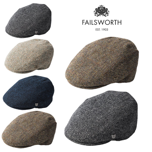 Failsworth Harris Tweed Stornoway flat cap