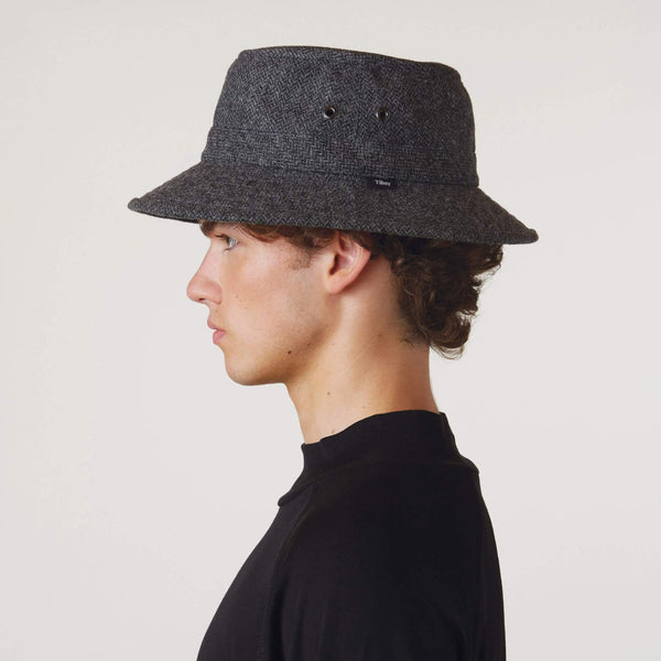 The Hat Shop Tilley Wool Warmth Bucket Hat Charcoal
