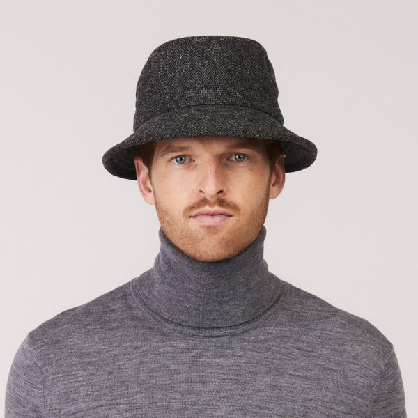 The Hat Shop Tilley Wool Warmth Bucket Hat Charcoal