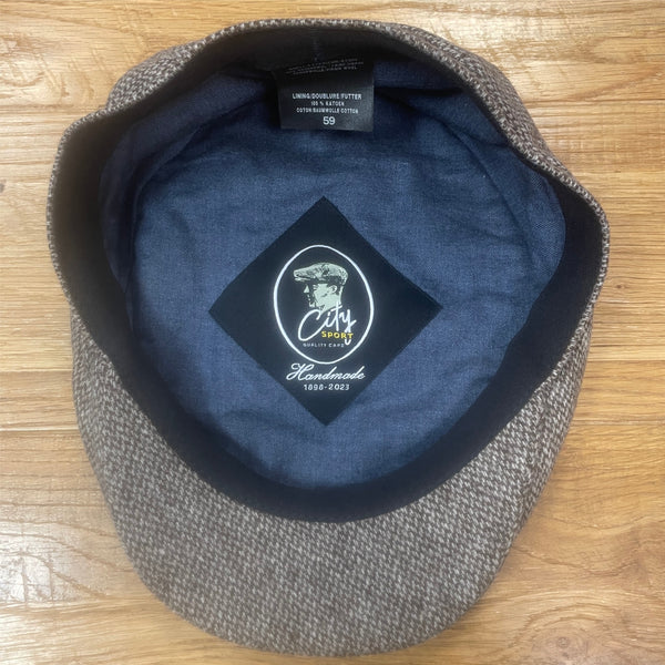 The Hat Shop City Sport Merino Wool Flat Cap Inside