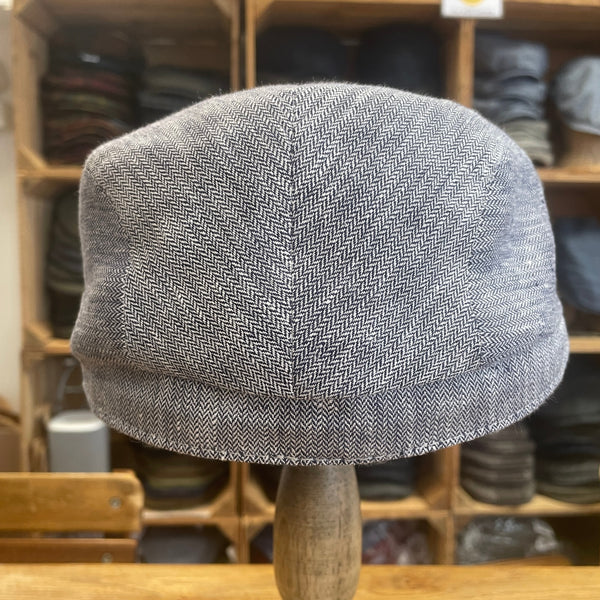 The Hat Shop City Sport 100% Linen Flat Cap in Blue