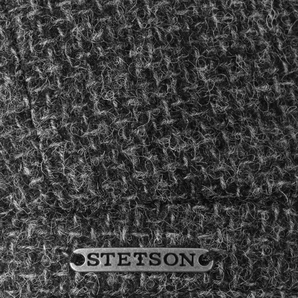 The Hat Shop Stetson Hatteras Shetland Wool Flat Cap 'Anthracite'