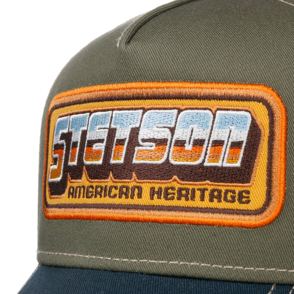 The Hat Shop Stetson American Heritage Patch Trucker Cap 'Olive' 