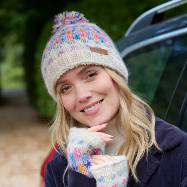 The Hat Shop Arundel Bobble Beanie Oatmeal