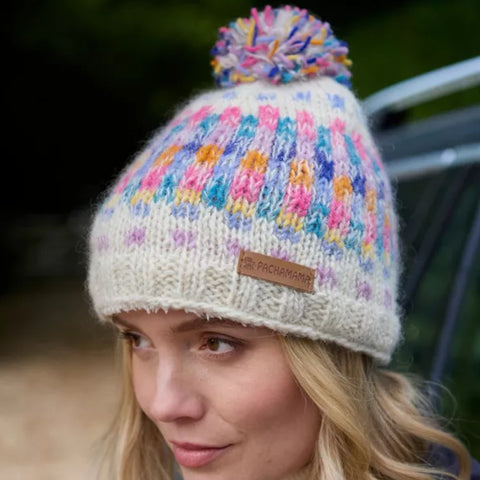 The Hat Shop Arundel Bobble Beanie Oatmeal
