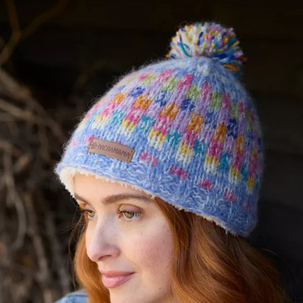 The Hat Shop Arundel Bobble Beanie Hat Sky Blue