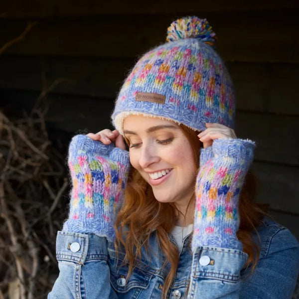 The Hat Shop Arundel Bobble Beanie Hat Sky Blue