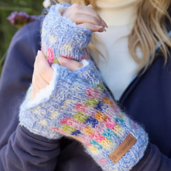 The Hat Shop Pachamama Arundel Handwarmers Sky