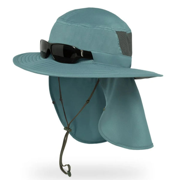 The Hat Shop Sunday Afternoons Backdrop Boonie Sun Hat UPF50+ 'Bluestone' Sunglasses