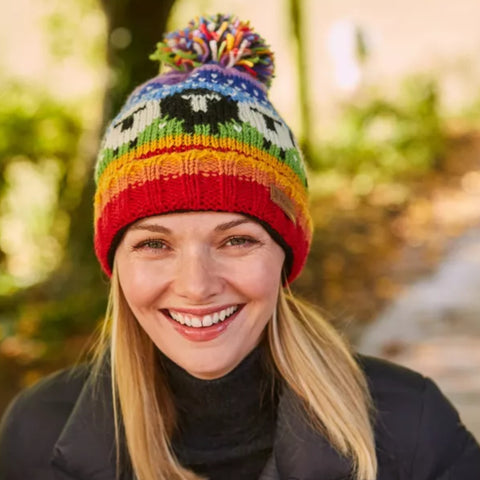 The Hat Shop Pachamama Black Sheep Bobble Beanie