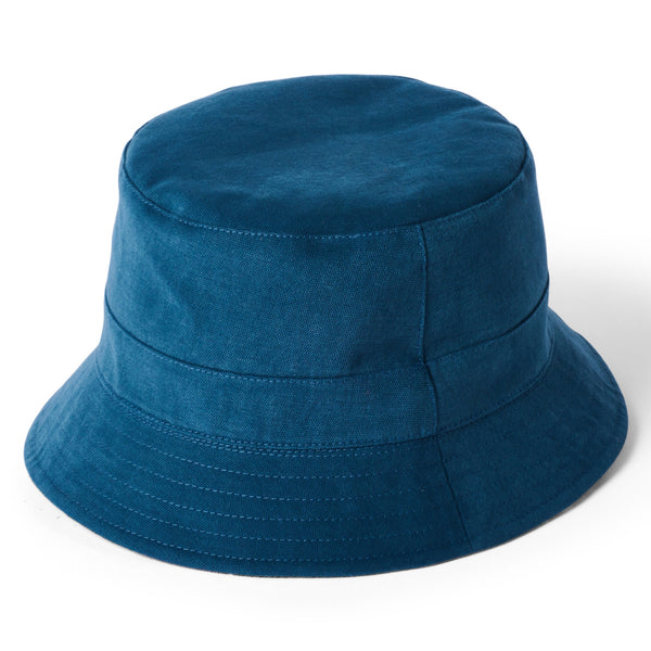 The Hat Shop Failsworth 100% Cotton Reversible Bucket Hat 'Teal'