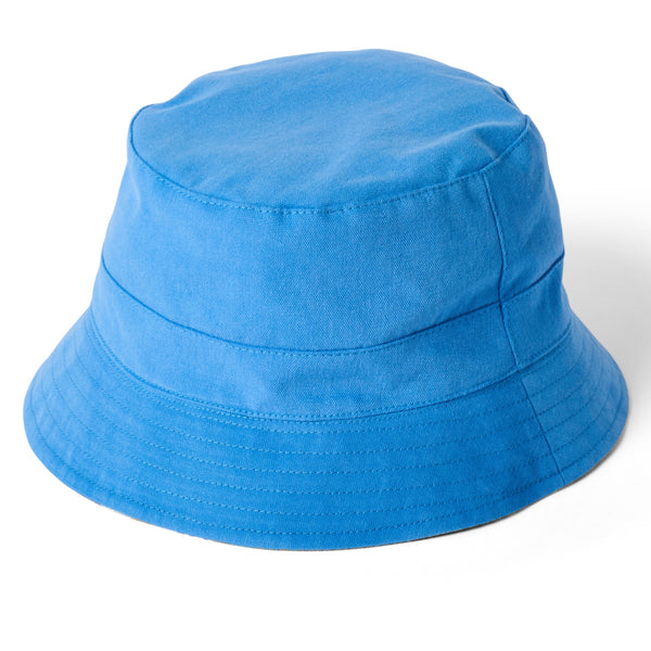 The Hat Shop Failsworth Cotton Reversible Bucket Hat 'Marine'